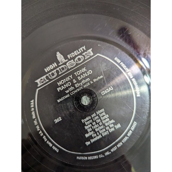 Ragtime Cowboy Moe Honky Tonk Piano & Banjo with Rhythm 262 Vinyl LP 1960 Hudson - Picture 6 of 10
